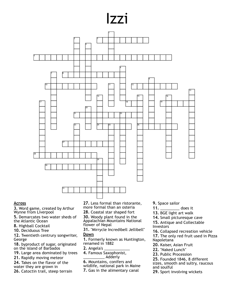 Izzi Crossword