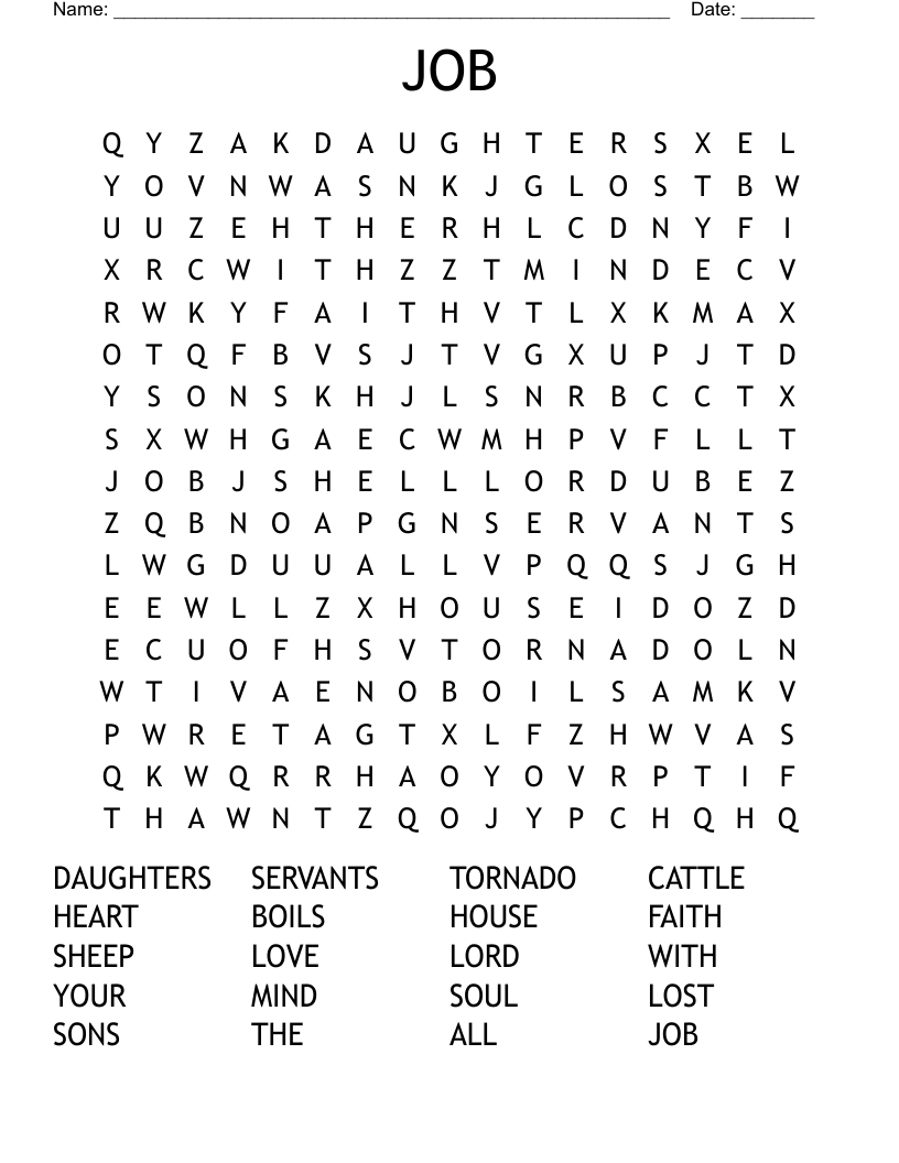 JOB Word Search