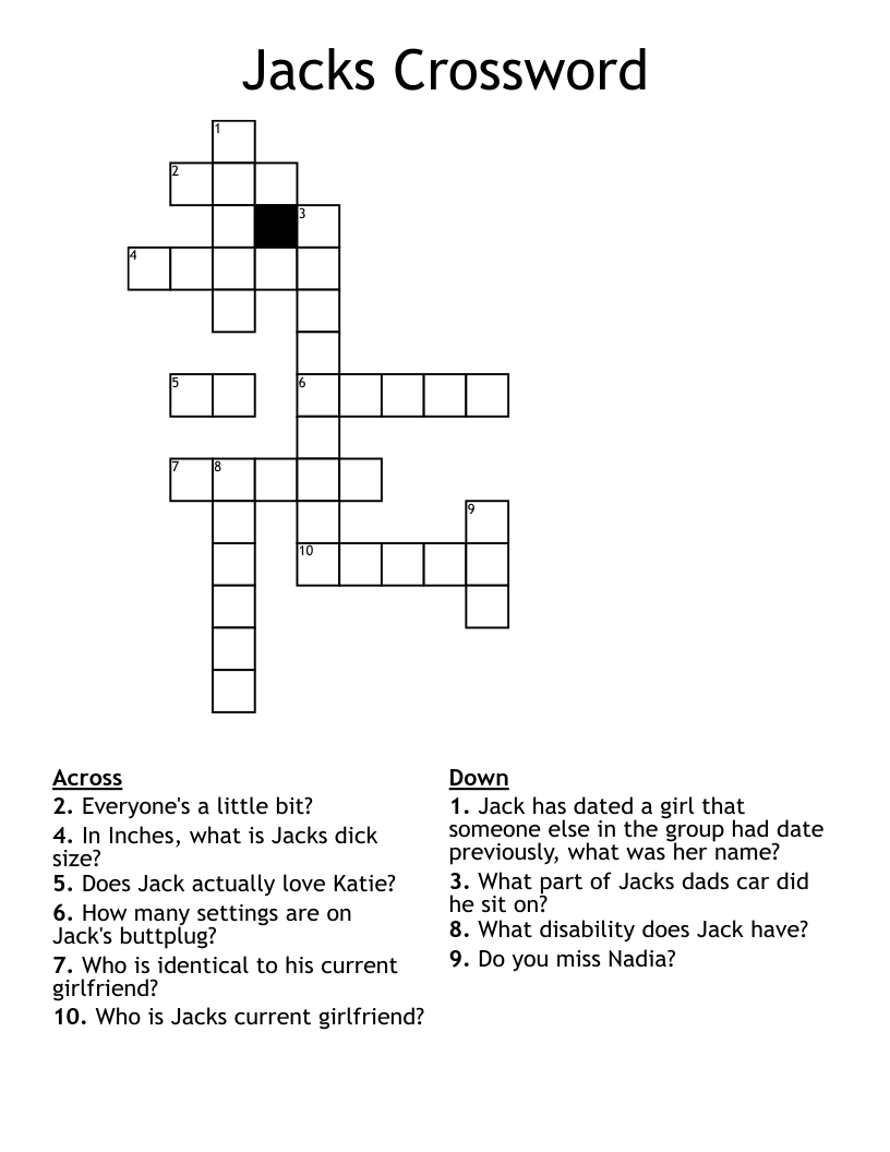 Jacks Crossword WordMint