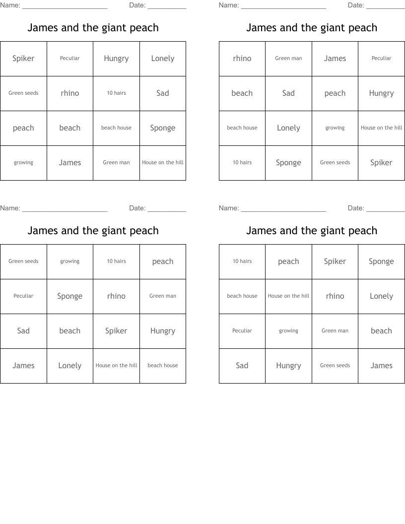 James and the giant peach