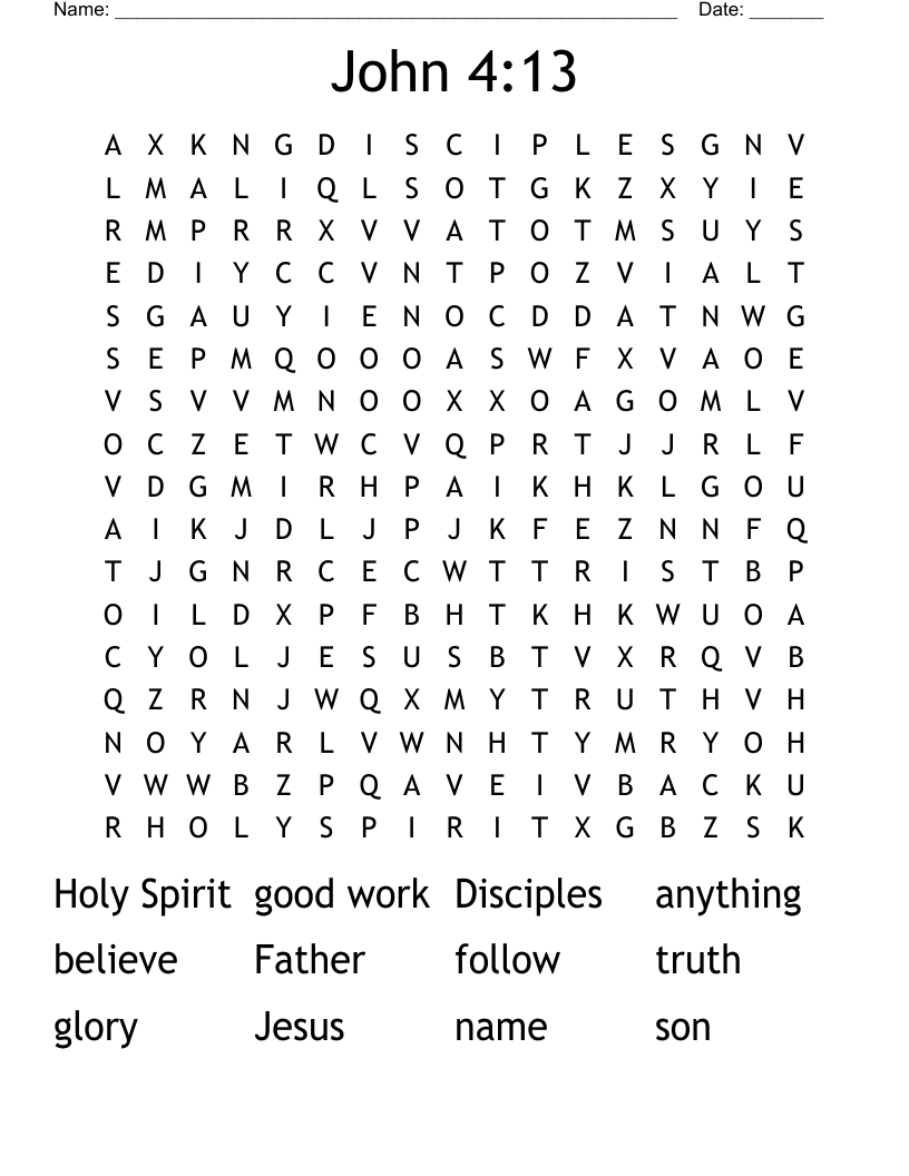 John 4:13 Word Search