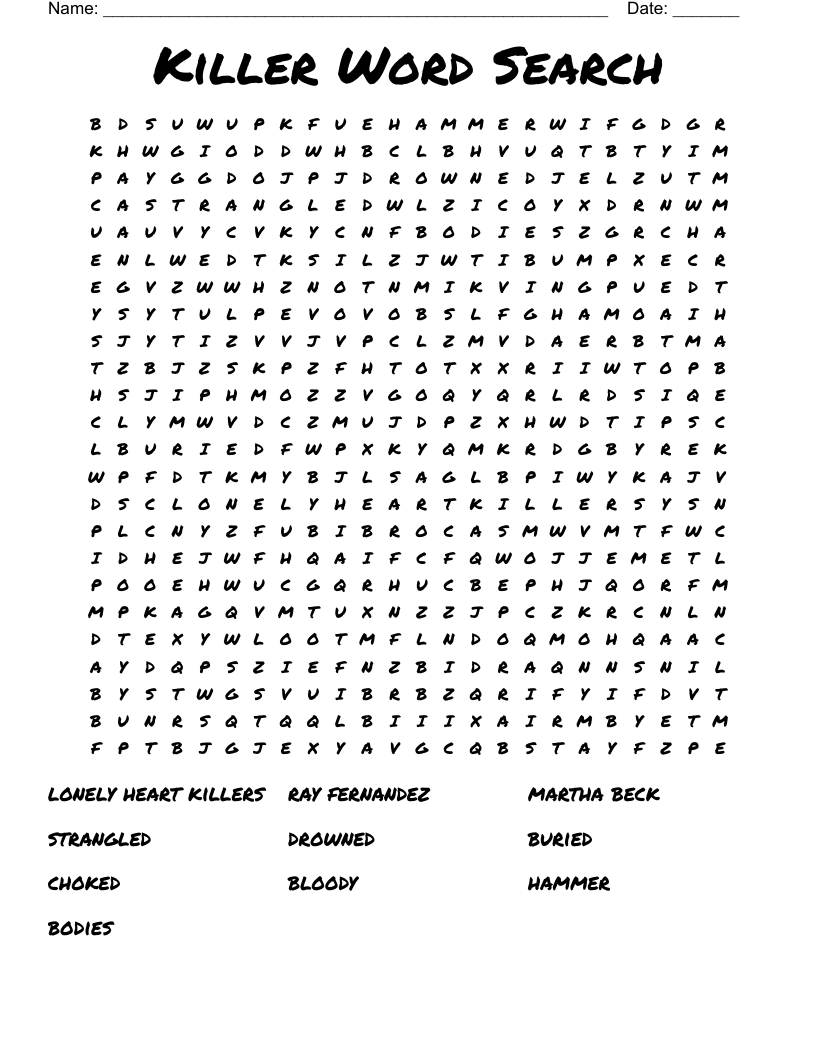 Killer Word Search