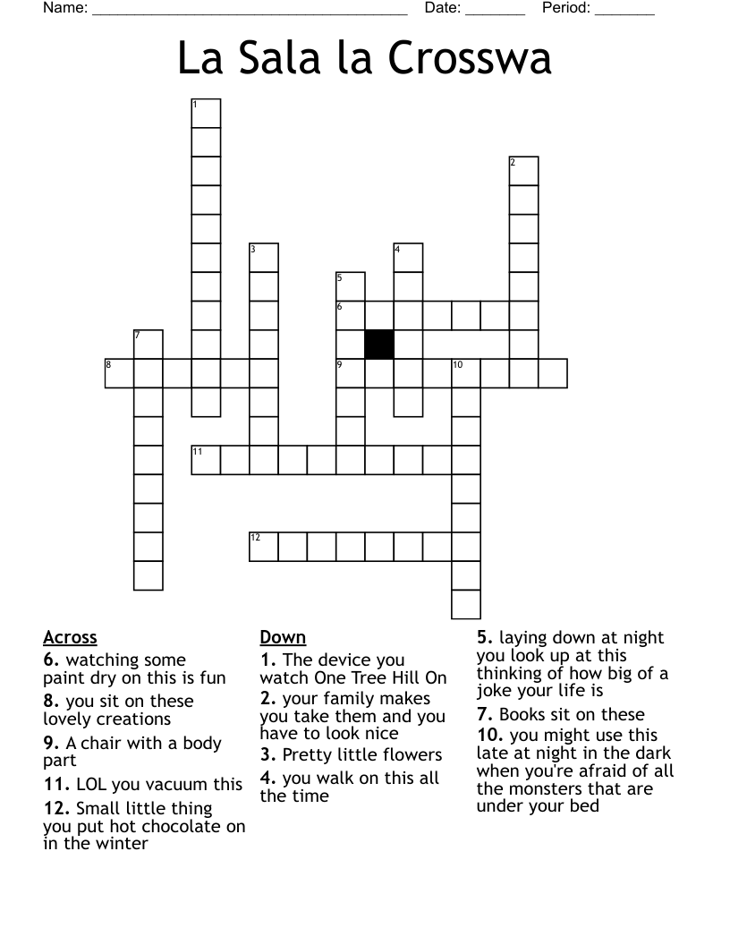 La Sala la Crosswa Crossword