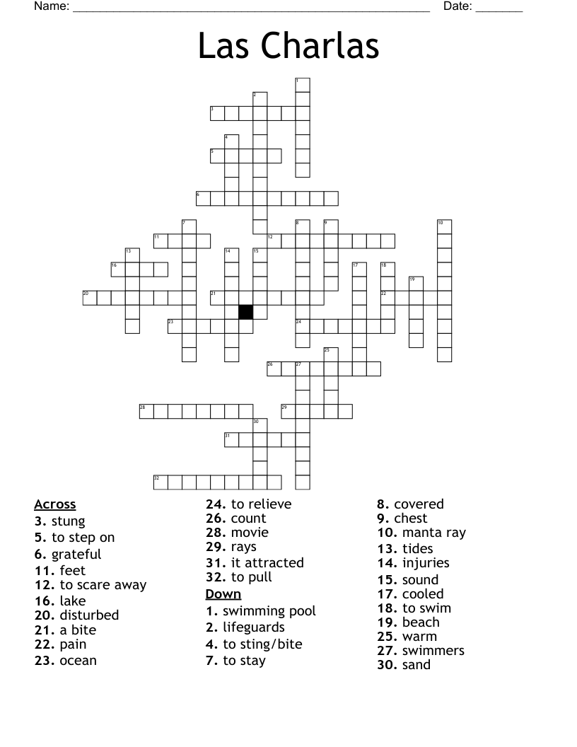Las Charlas Crossword