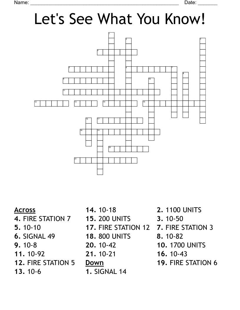 Let s See What You Know Crossword WordMint