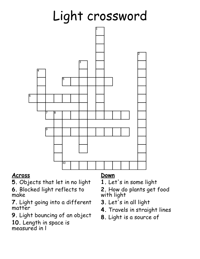Give Off As Light Crossword Give Off As Light Crossword