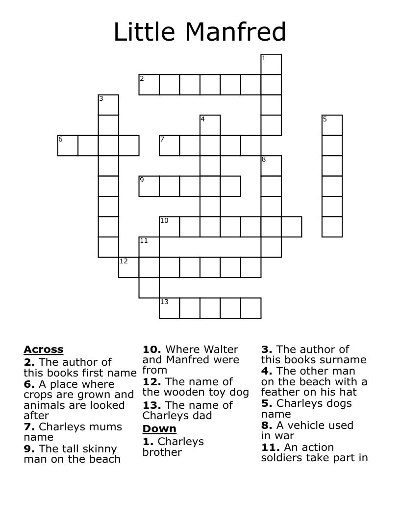 Little Manfred Crossword