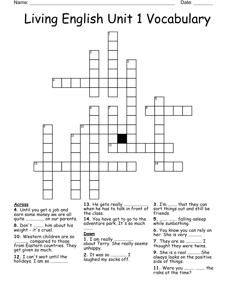 living-english-unit-1-vocabulary-crossword-wordmint