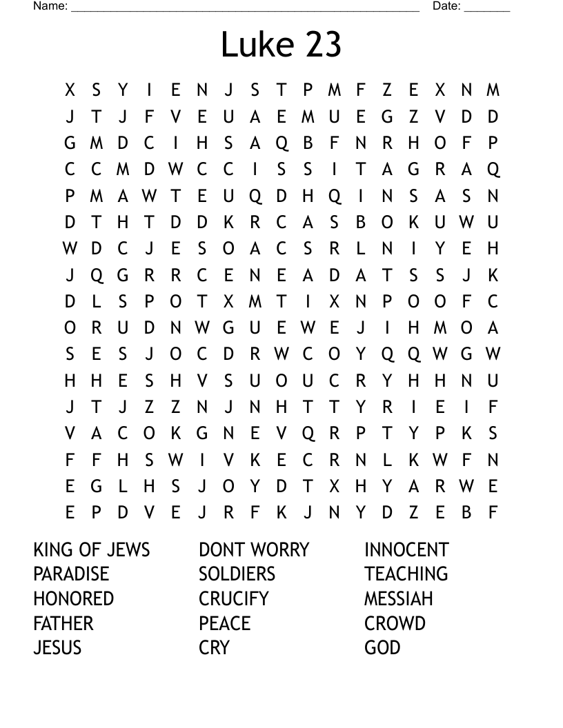 Luke 23 Word Search