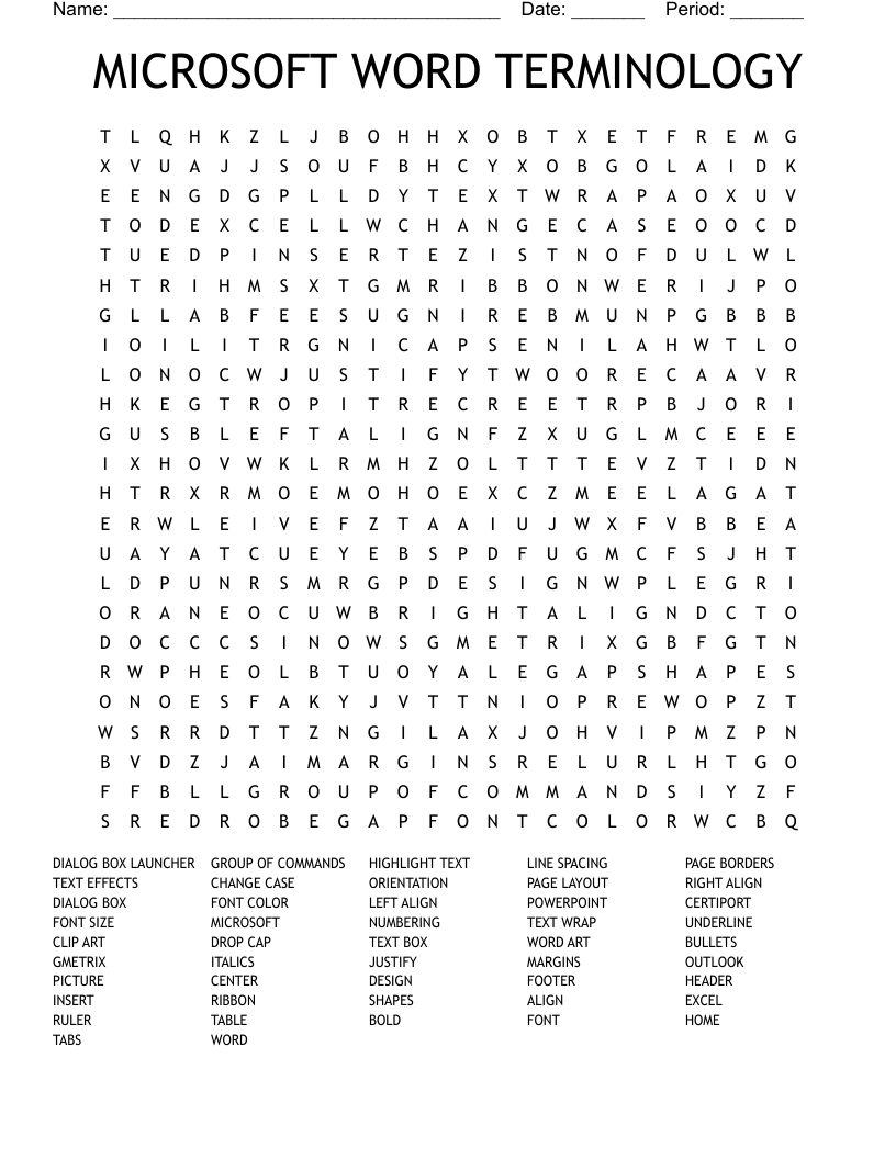 microsoft-word-terminology-word-search-wordmint