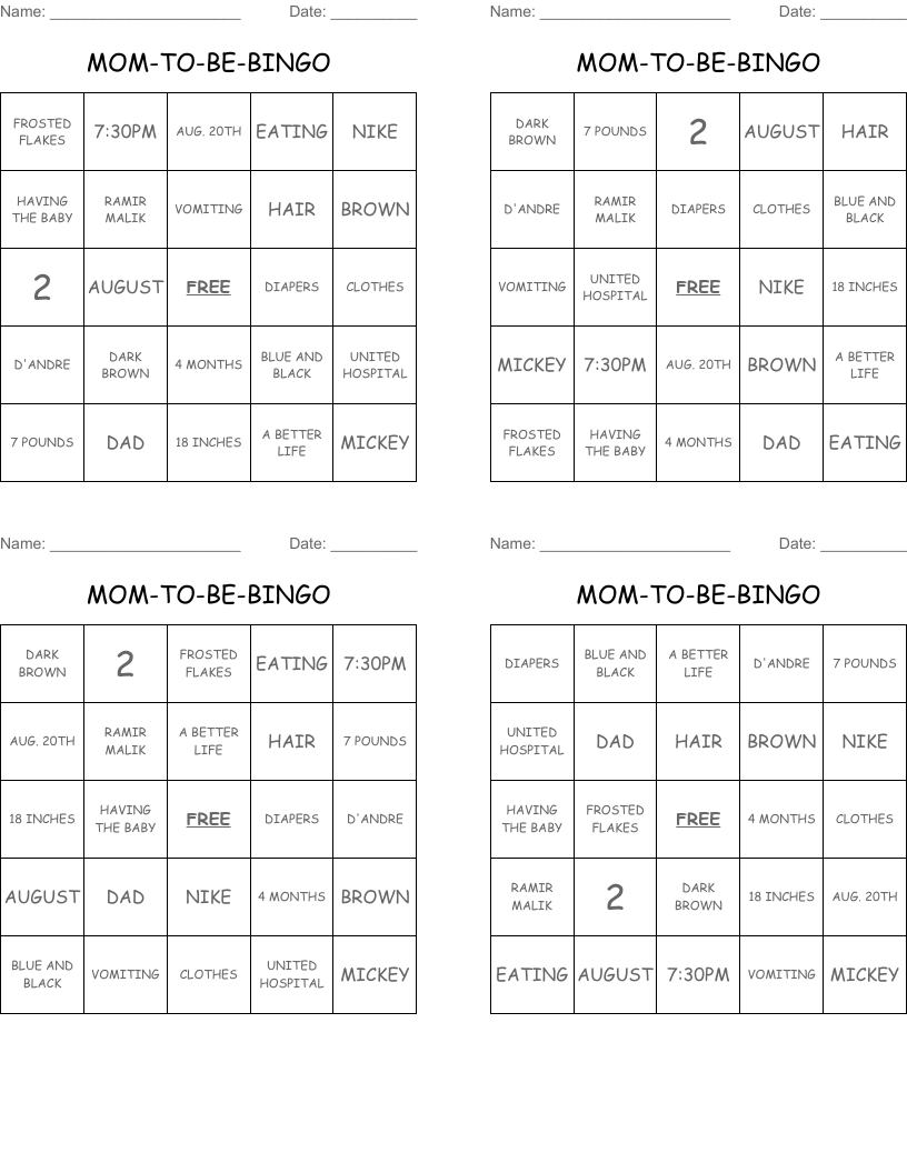 MOM-TO-BE-BINGO