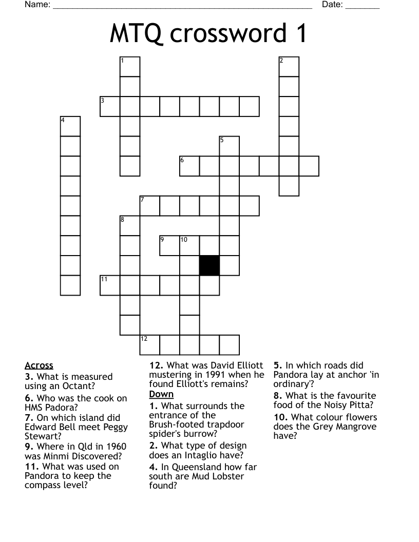 MTQ crossword 1