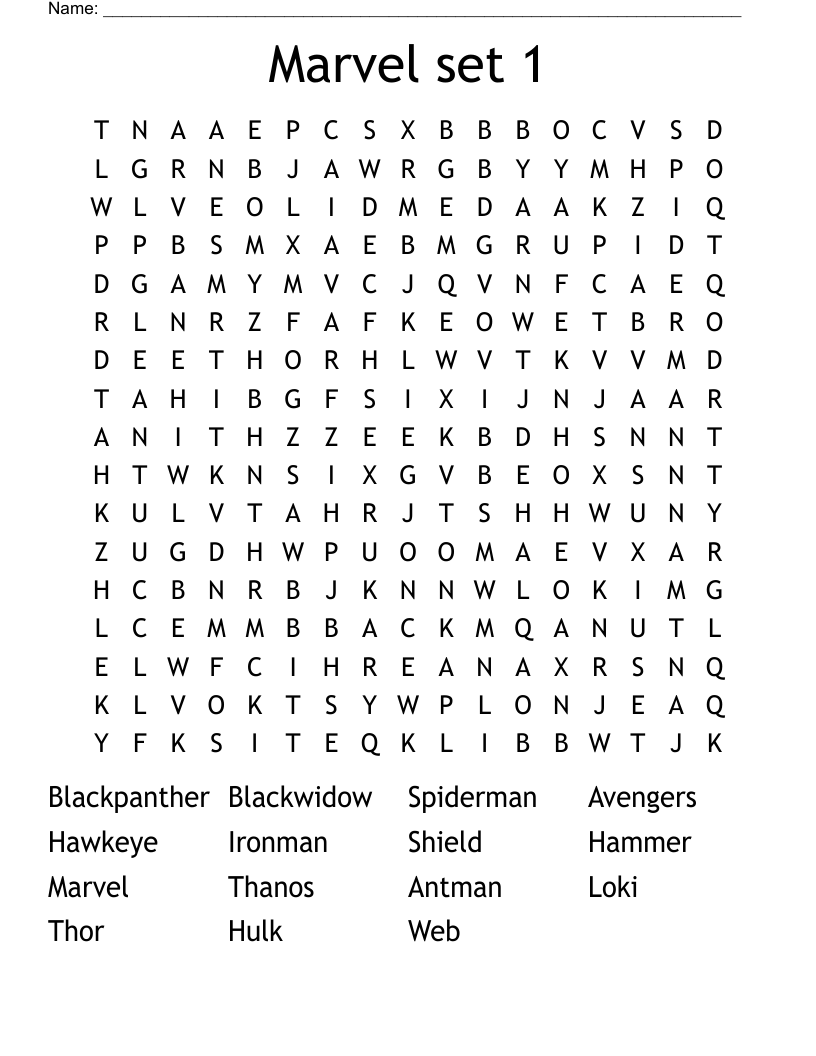 Marvel set 1