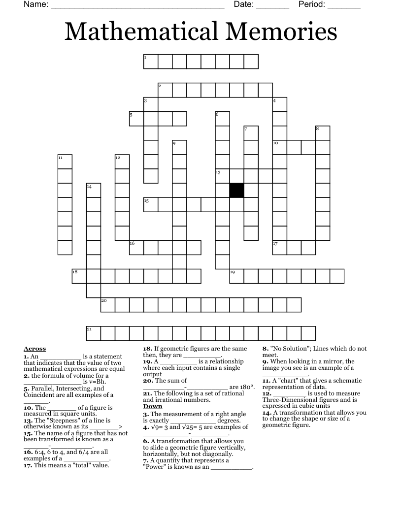 Mathematical Memories