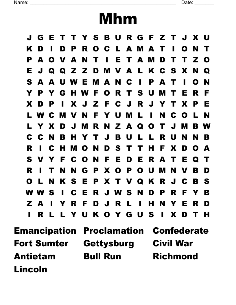 Mhm Word Search