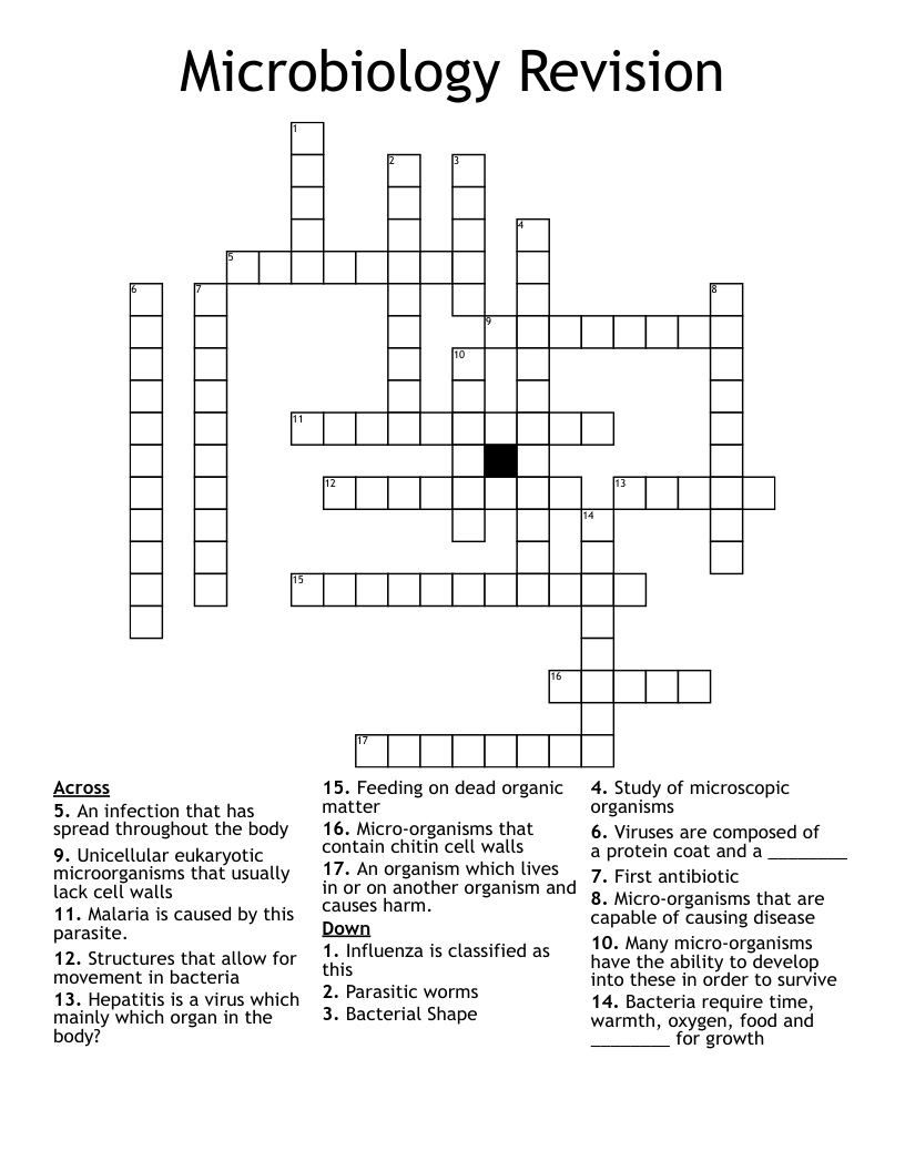 Microbiology Crossword WordMint