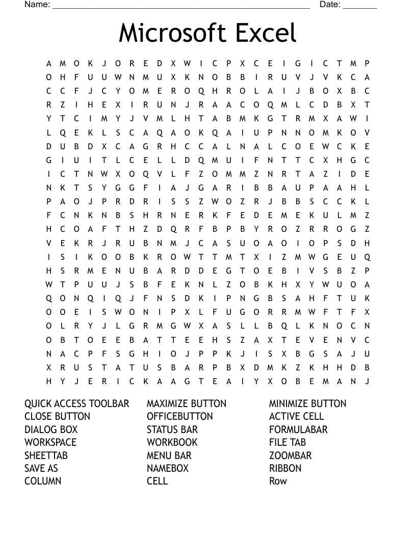 Microsoft Excel Word Search WordMint