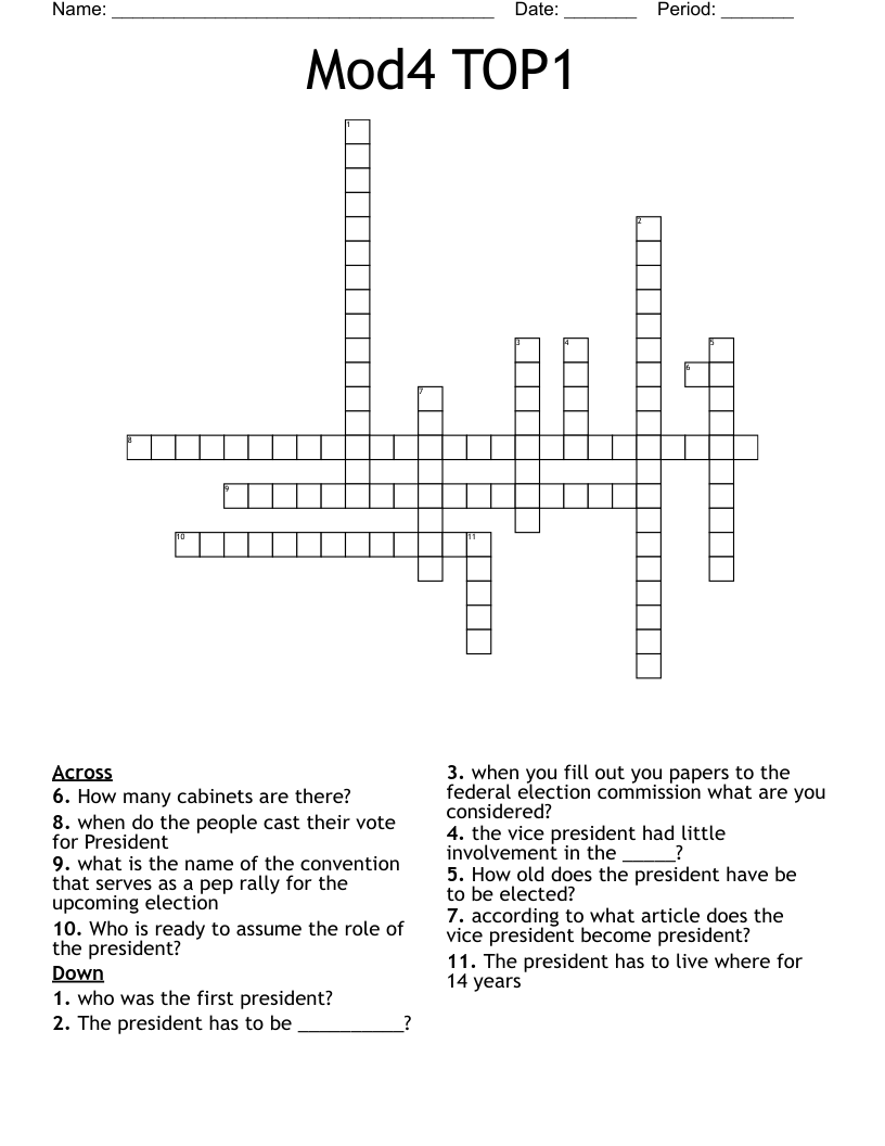 Mod4 TOP1 Crossword