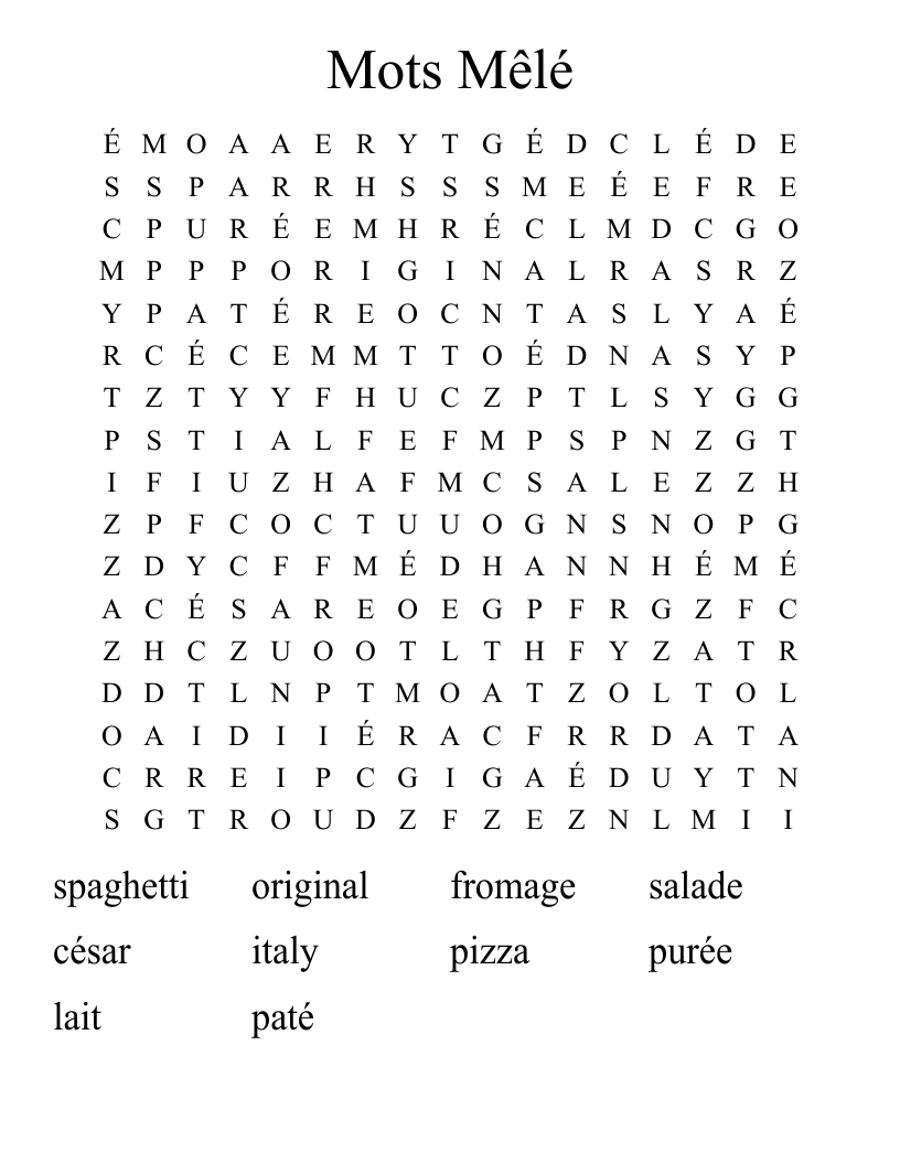 Mots M l Word Search WordMint