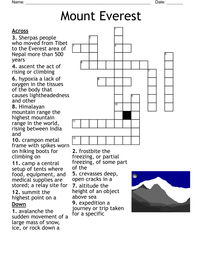 To The Top Chapter 1 Vocabulary Crossword WordMint To The Top Chapter 1 Vocabulary Crossword WordMint