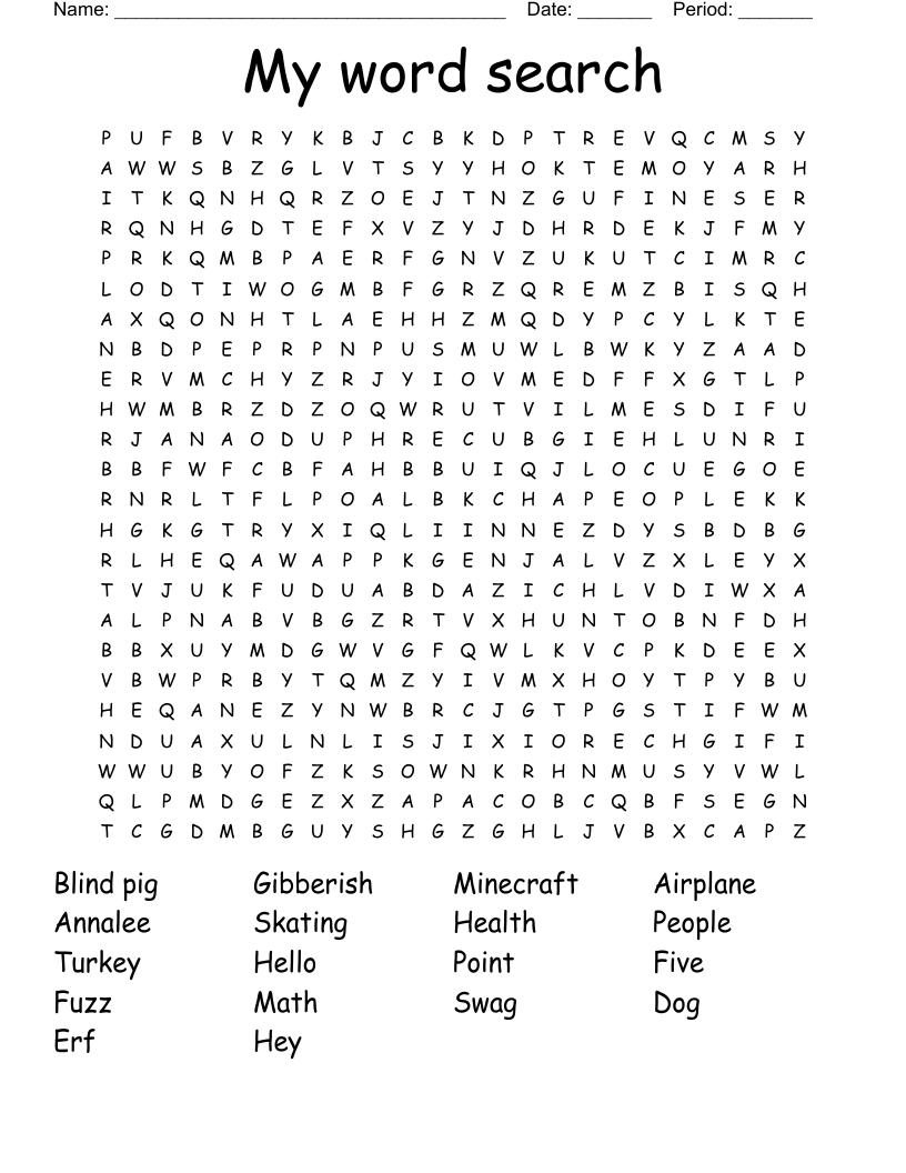 My word search