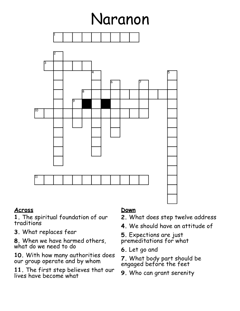 Naranon  Crossword