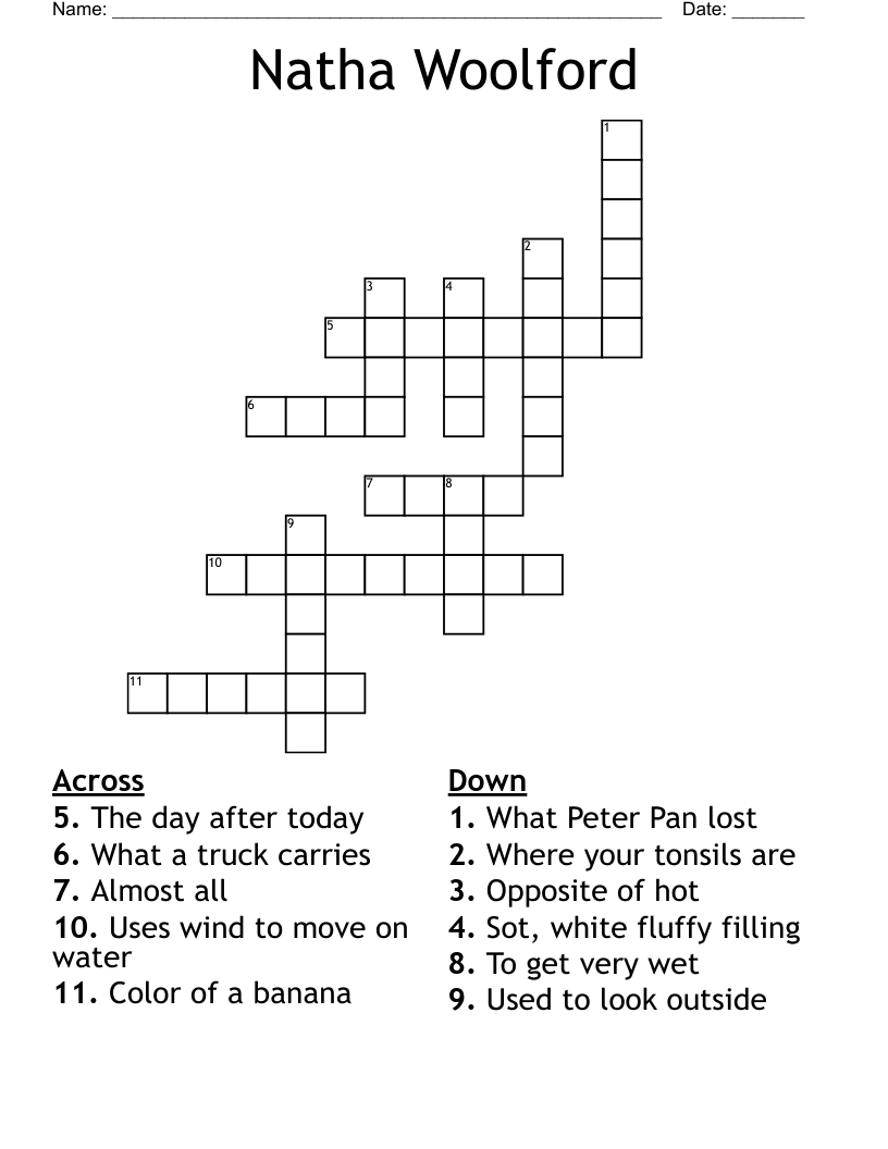 Natha Woolford Crossword WordMint