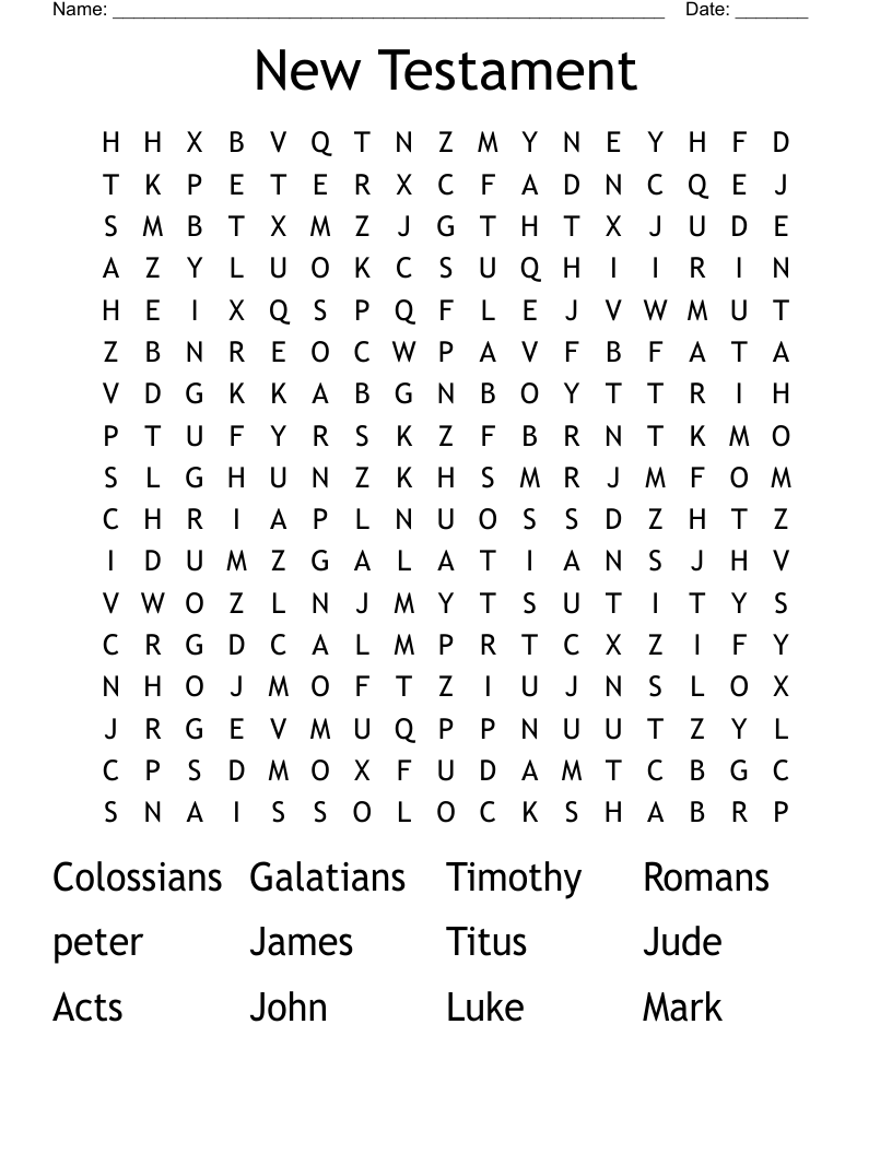 New Testament Word Search