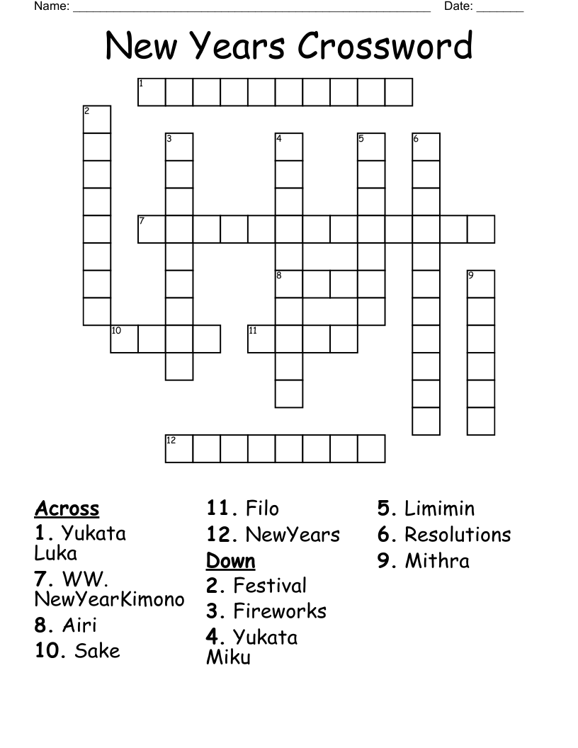 Palindromic Vietnamese New Year Crossword