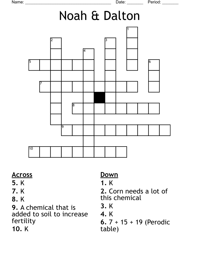 Noah & Dalton Crossword WordMint