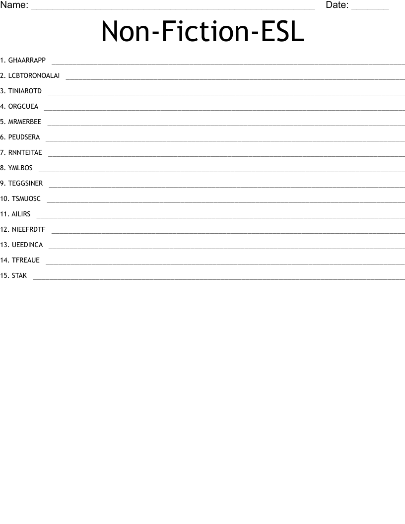 Non-Fiction-ESL