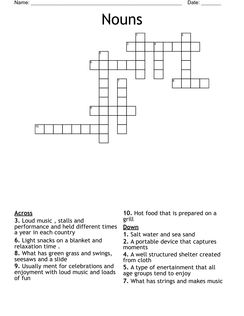 Nouns Crossword