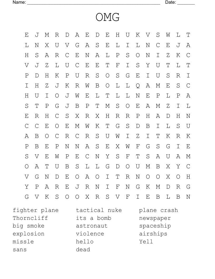 OMG Word Search