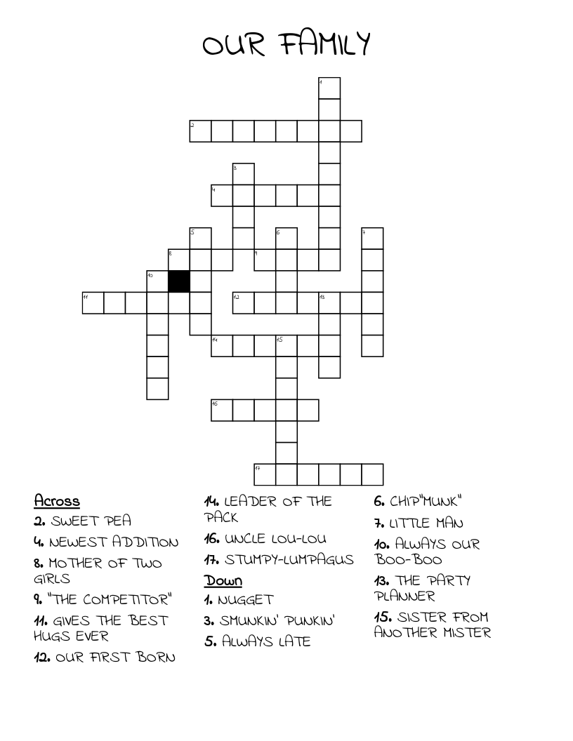 OUR FAMILY Crossword