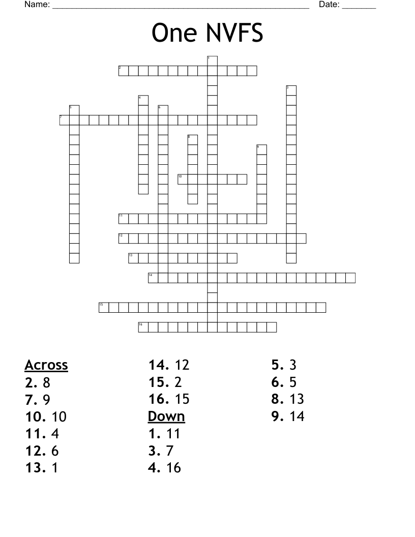 One NVFS Crossword