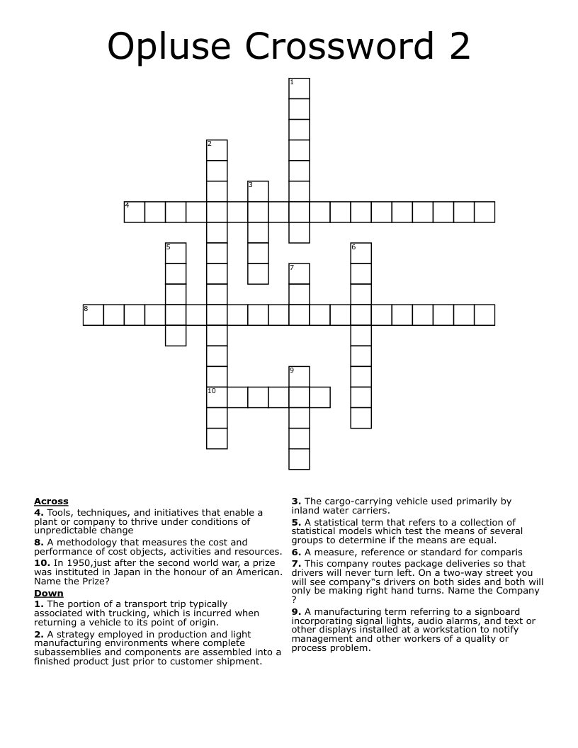 Opluse Crossword 2 WordMint