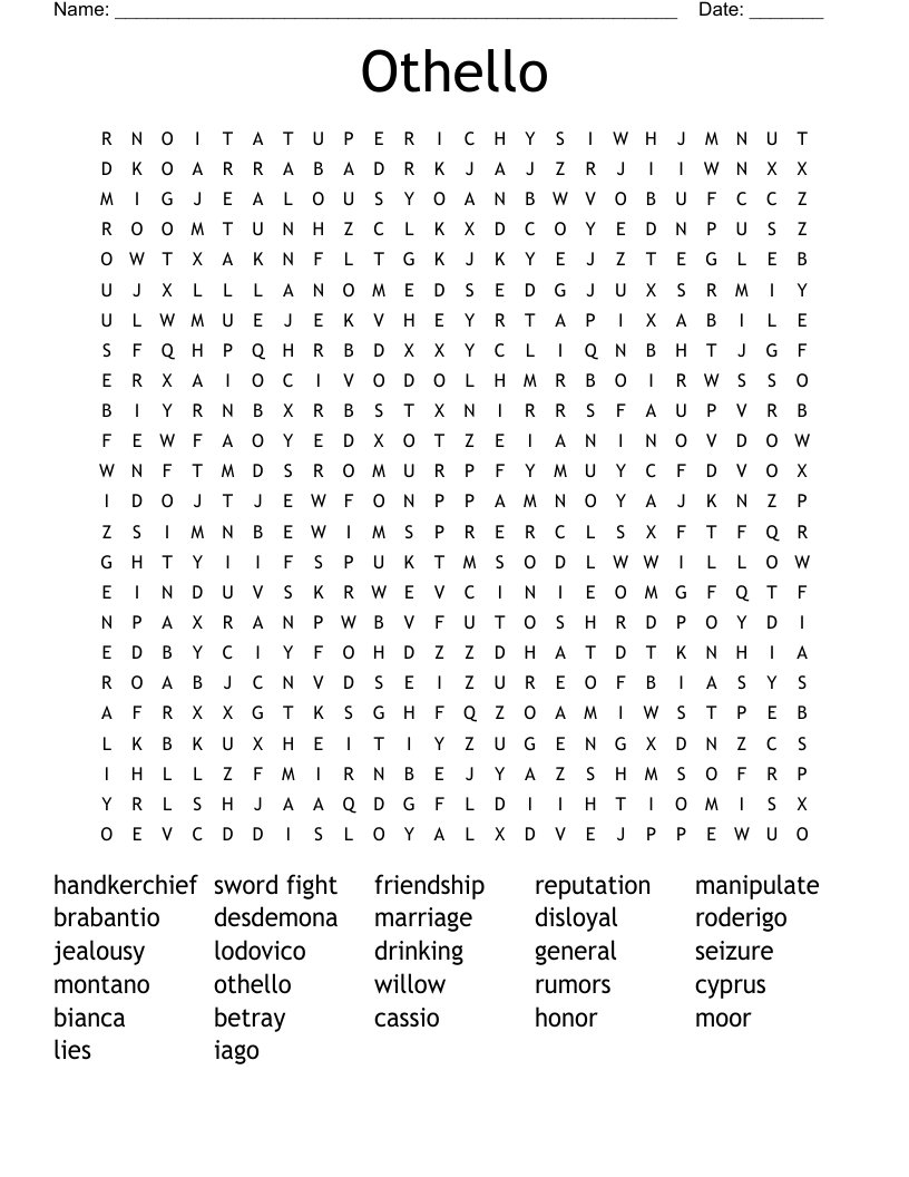 Othello Word Search
