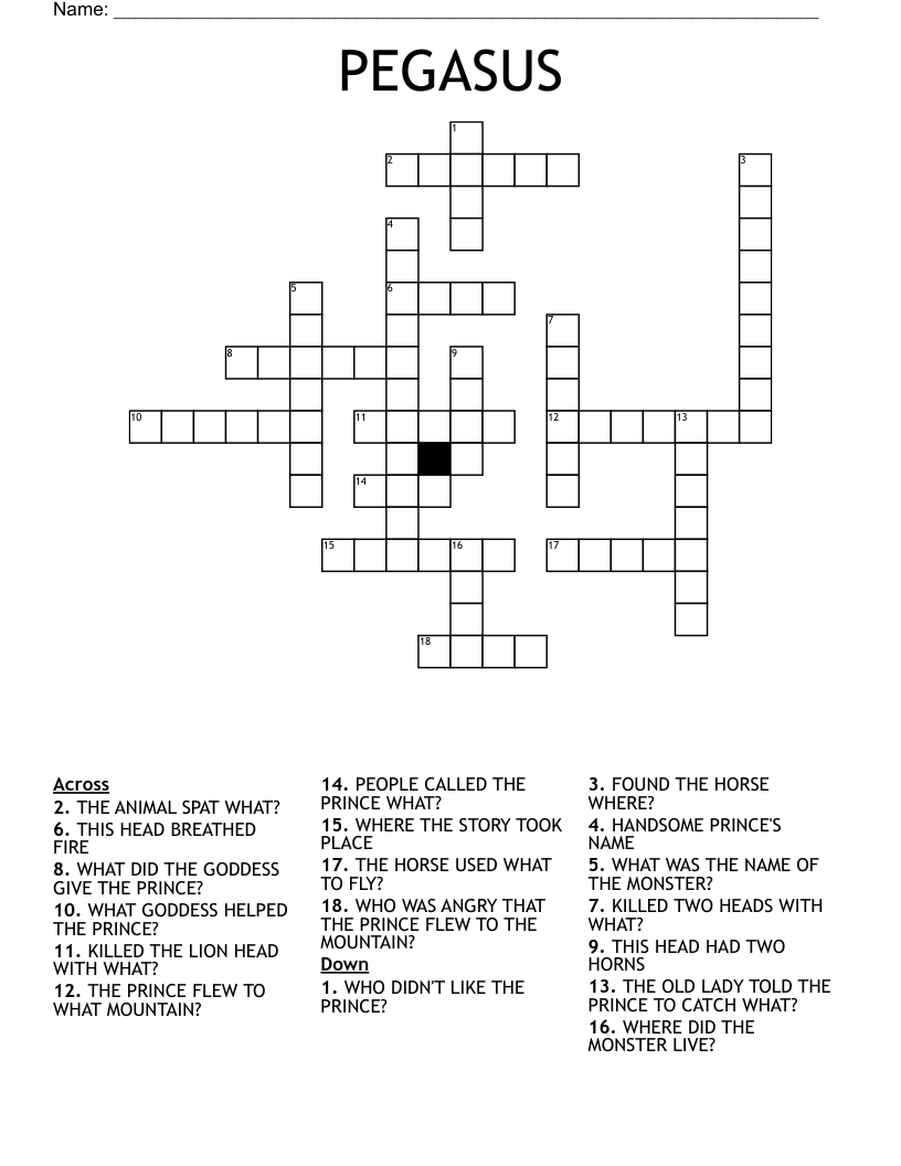 PEGASUS Crossword