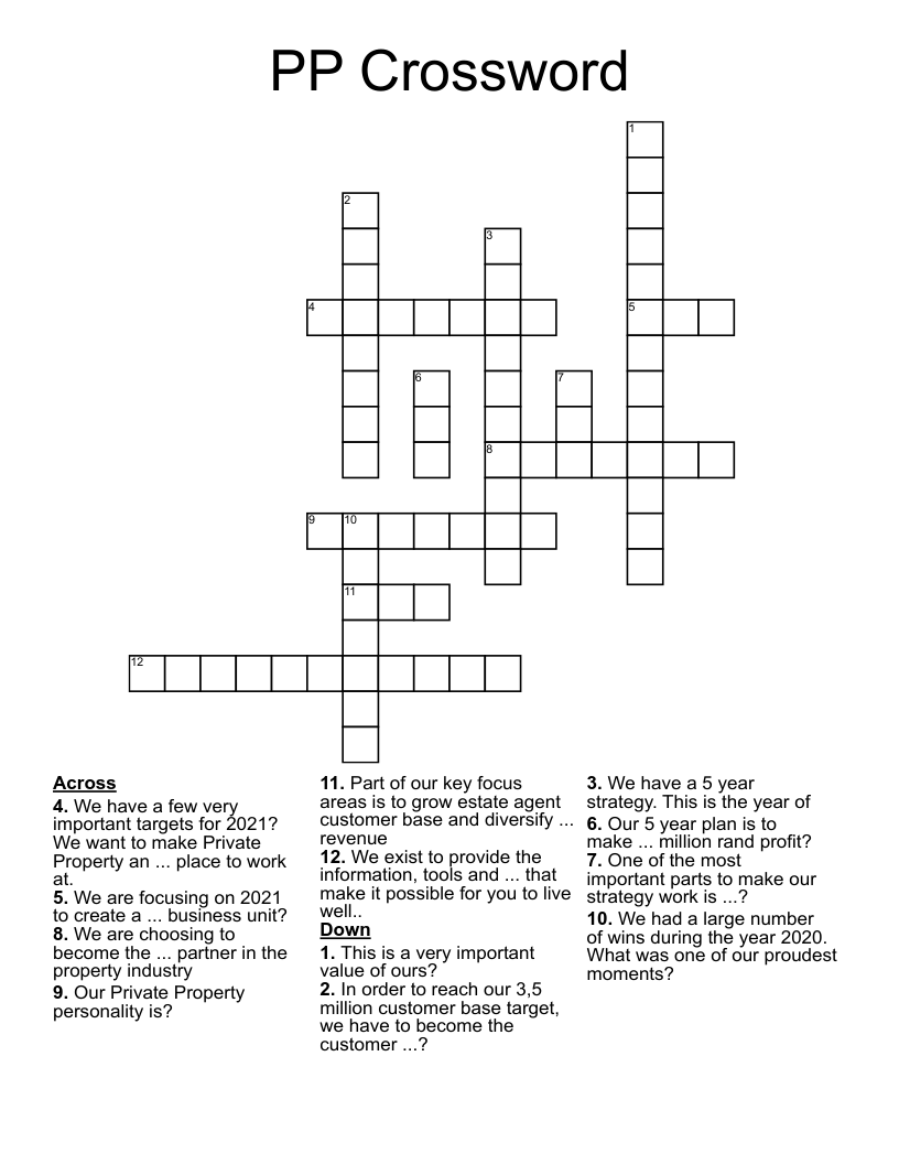 PP Crossword
