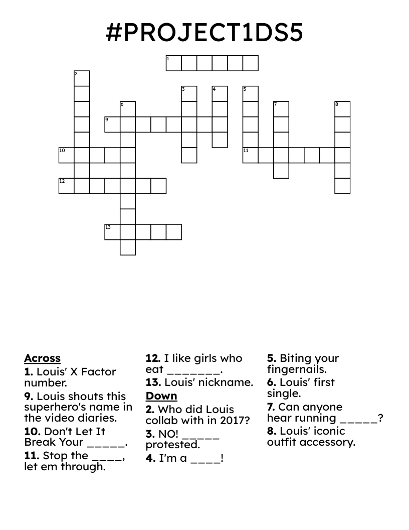 #PROJECT1DS5 Crossword
