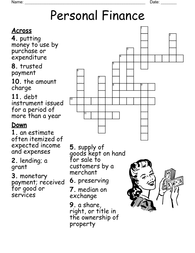 Personal Finance Crossword WordMint