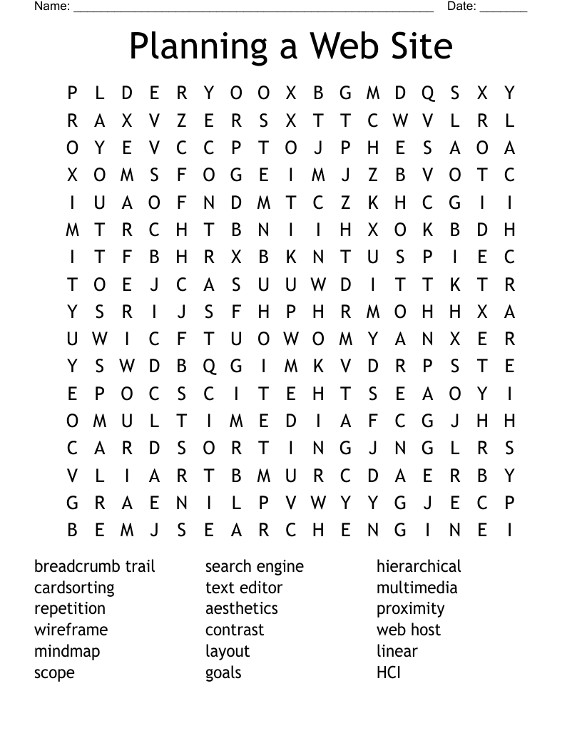 Similar to HTML Chapter 1 Crossword - WordMint