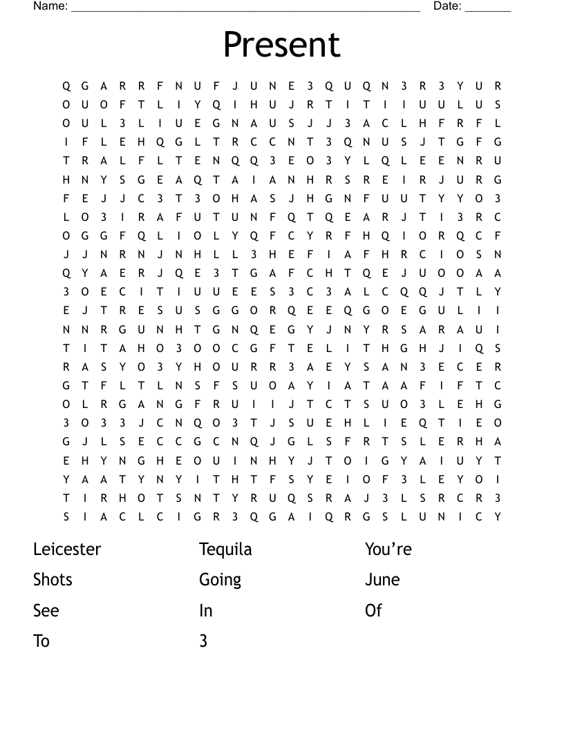 Present  Word Search