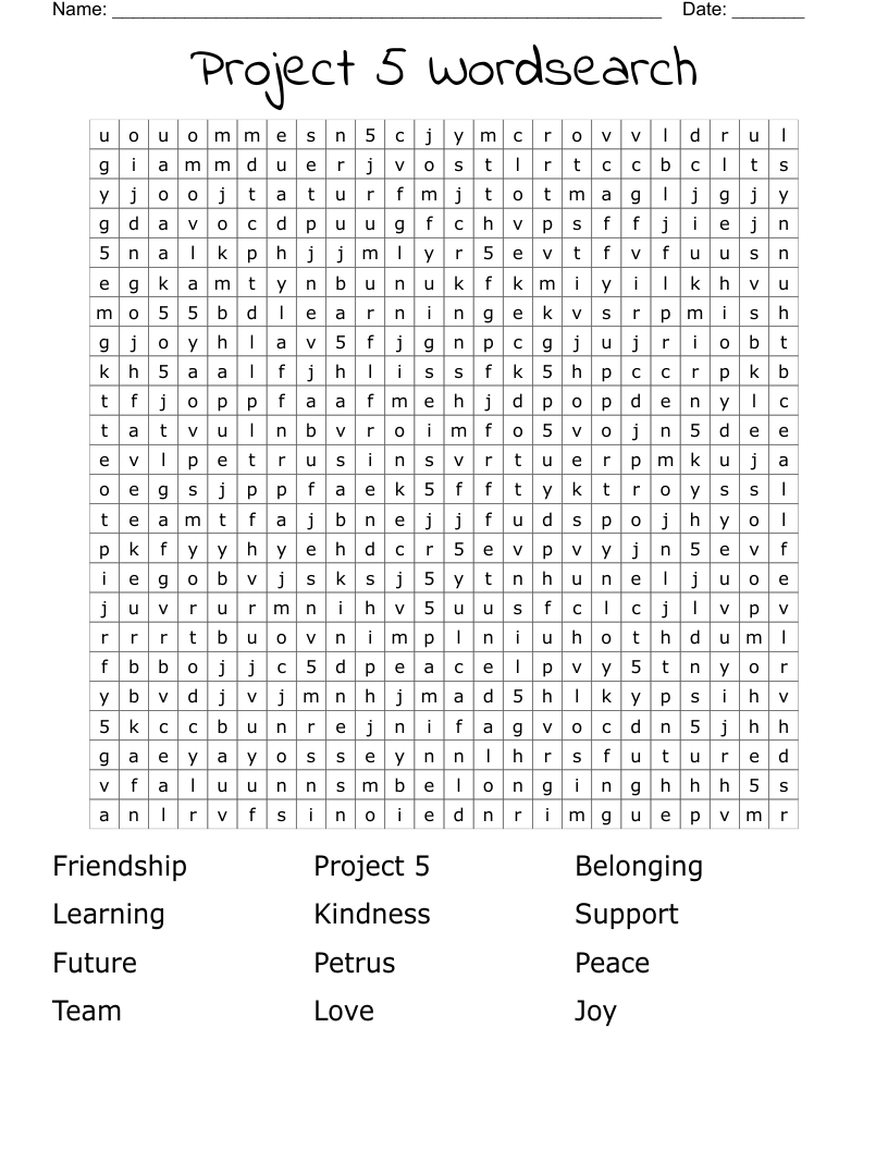 Project 5 Wordsearch