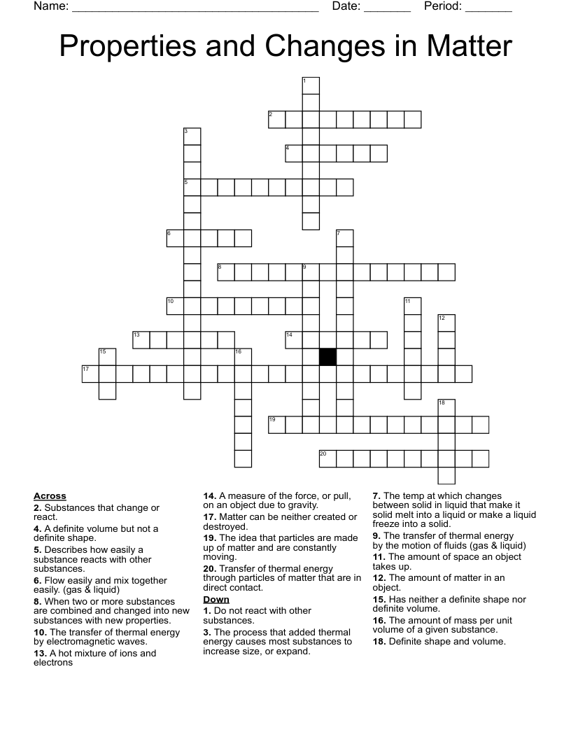Matter In Law Crossword Kidrainponcho