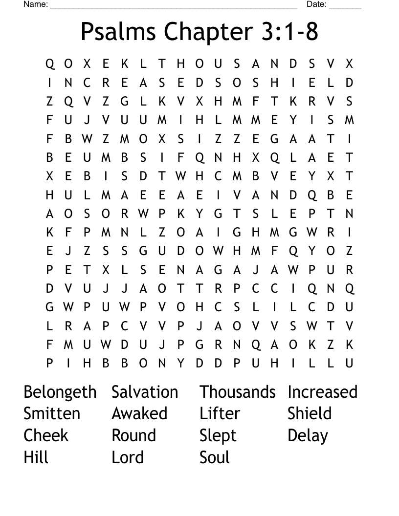 Psalms Chapter 3:1-8