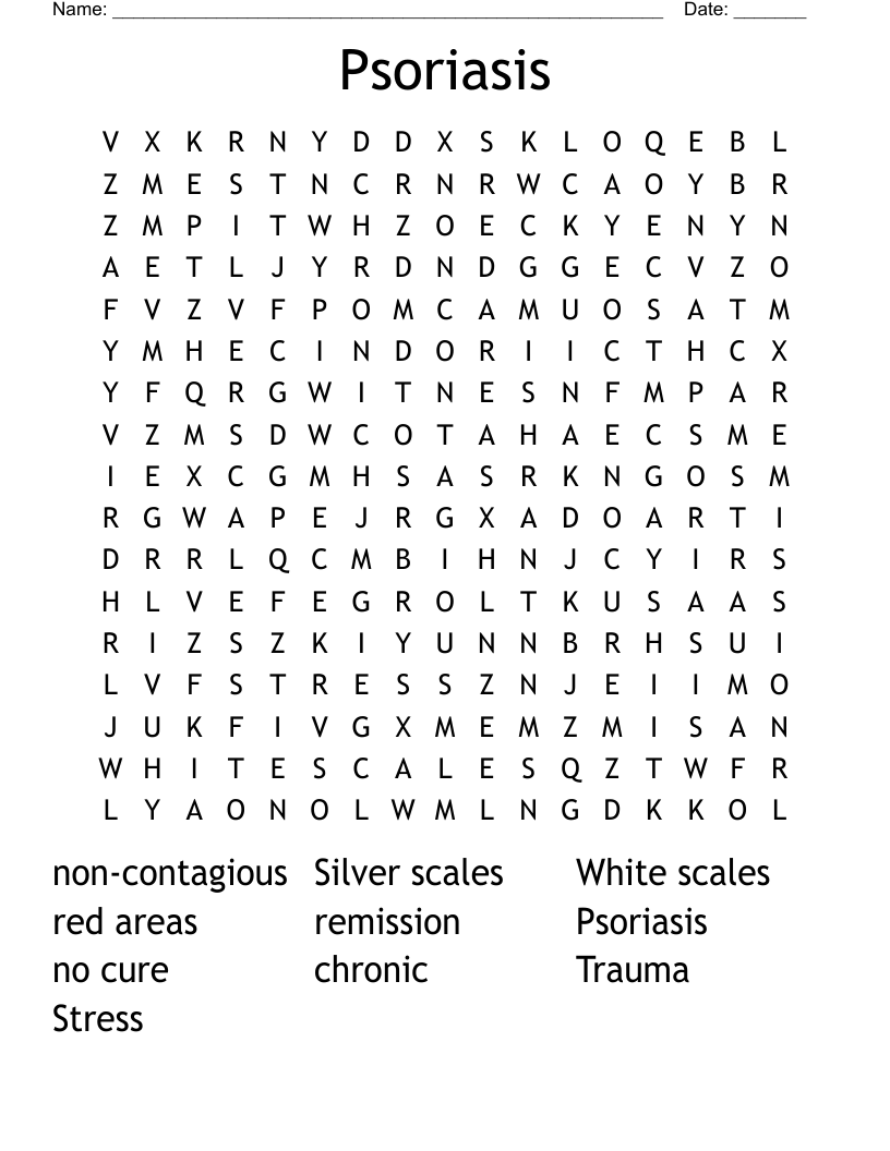 Psoriasis  Word Search