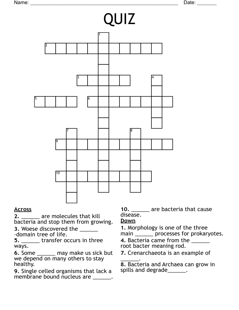 QUIZ Crossword