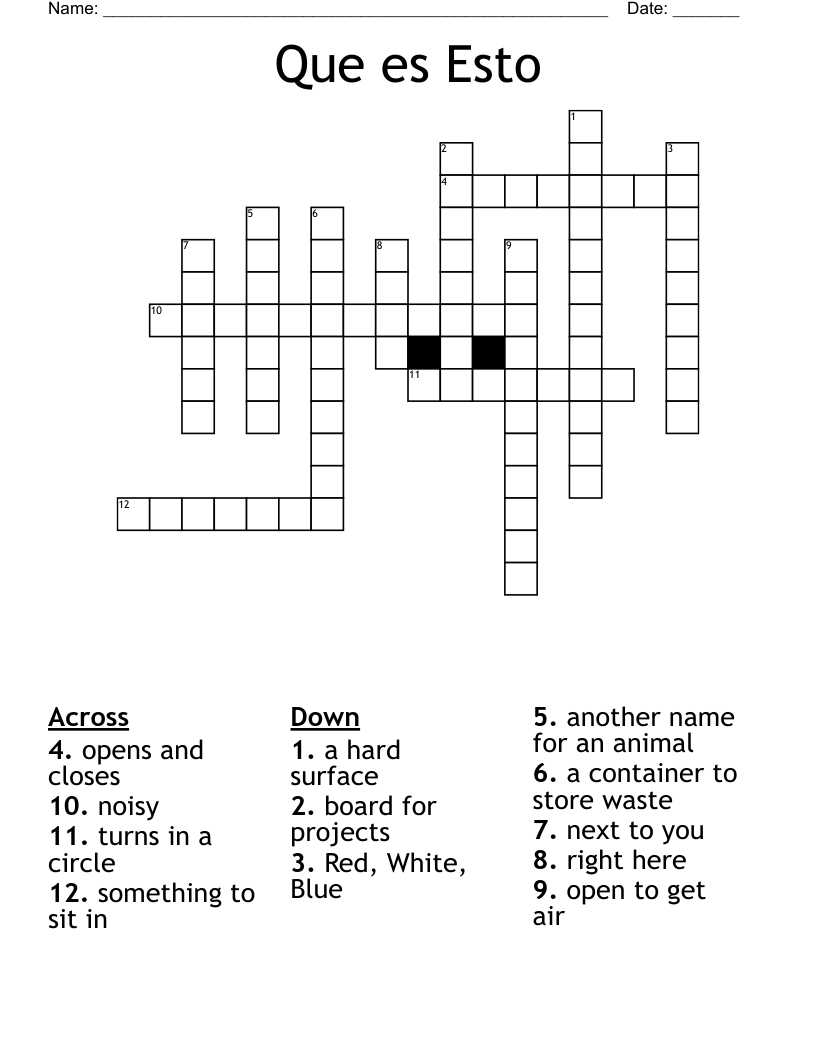 Que es Esto Crossword