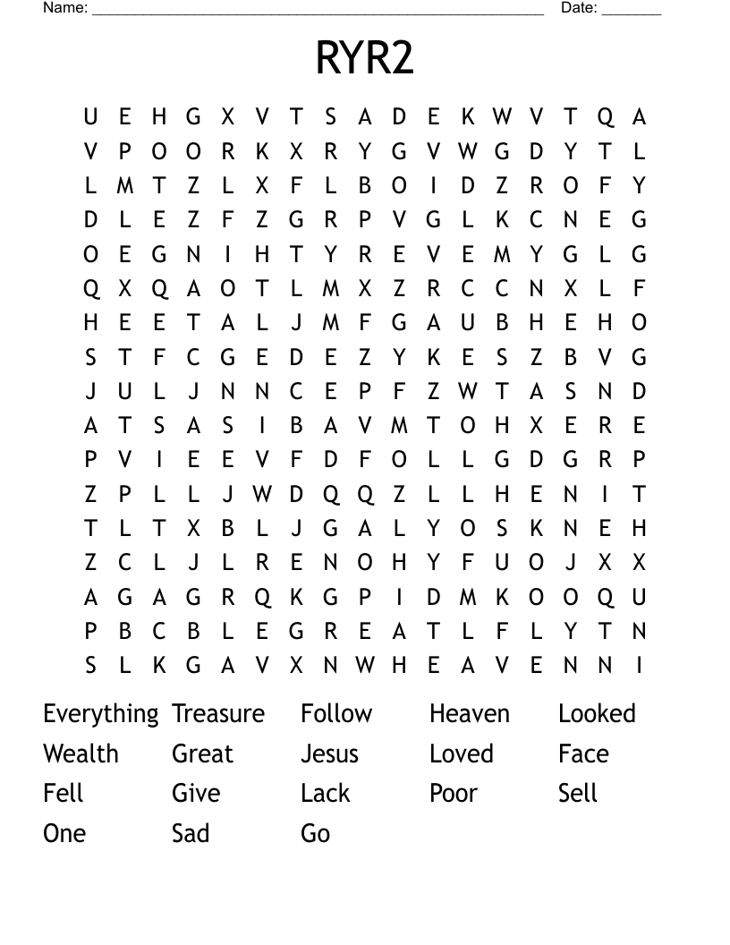 RYR2 Word Search